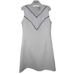 KENZO Kleid Schwarz Weiß Aus Weiß