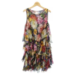 *Dolce & Gabbana Mehrfarbiges ärmelloses Kleid Mit Blumenmuster Mehrfarben