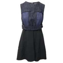 Sportmax By Max Mara Denim Casaque Kleid In Mehrfarbigem Acetat Mehrfarben