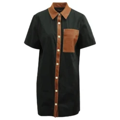 Staud Switch-Kleid Aus Schwarzer Baumwolle