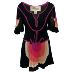 Temperley London – Gestricktes Ausgestelltes Kleid Aus Mehrfarbiger Seide Mehrfarben