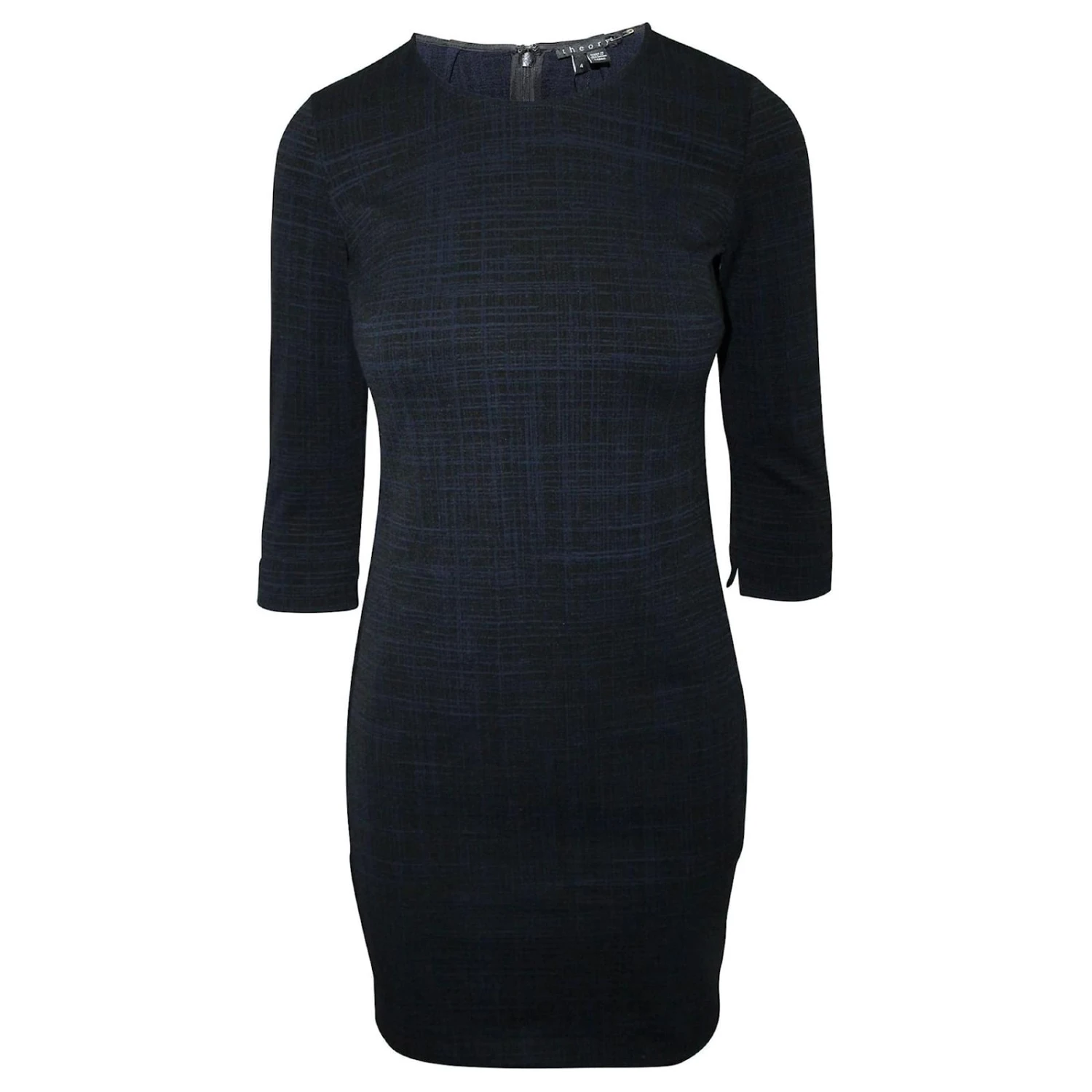 Theory Schmal Geschnittenes Marineblaues Kleid 1 Theory Schmal Geschnittenes Marineblaues Kleid