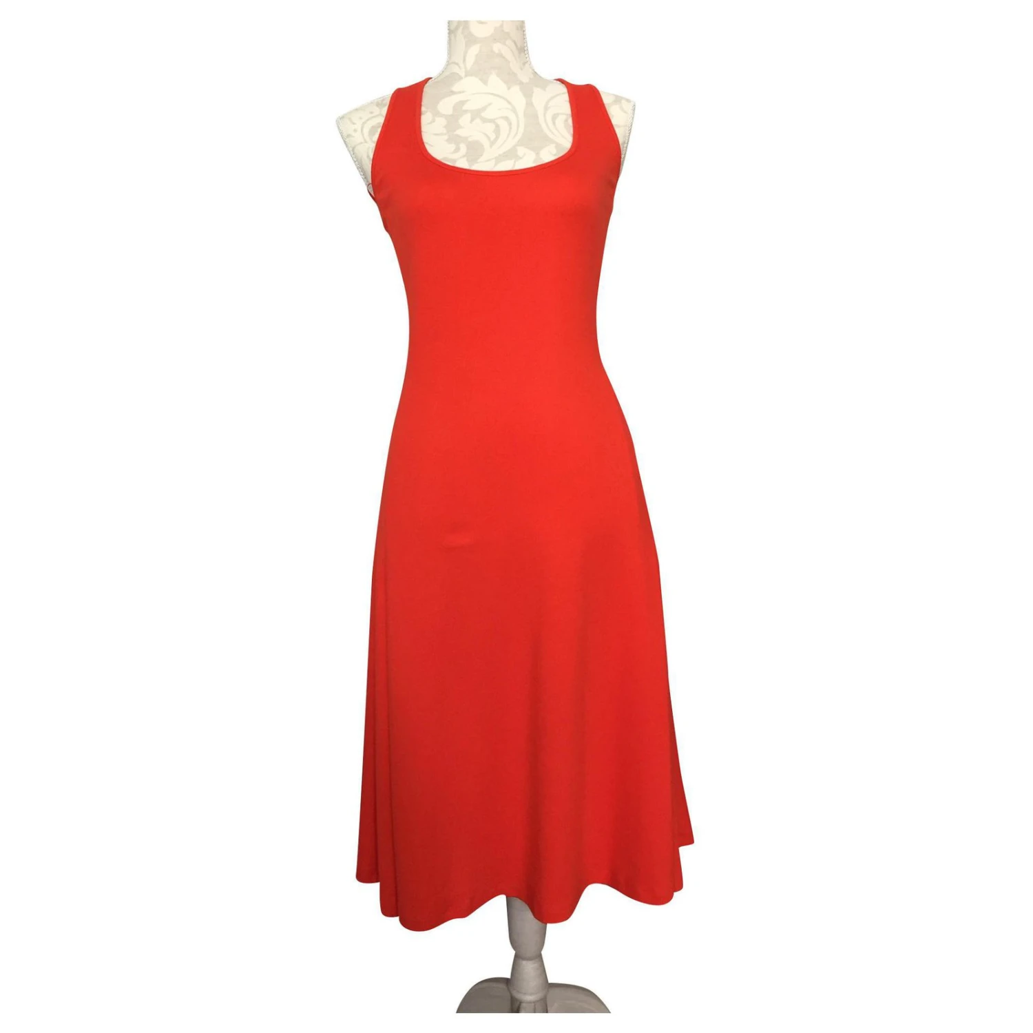 Autre Marque Isabel De Pedro Kleid Rot Orange 1 Autre Marque Isabel De Pedro Kleid Rot Orange