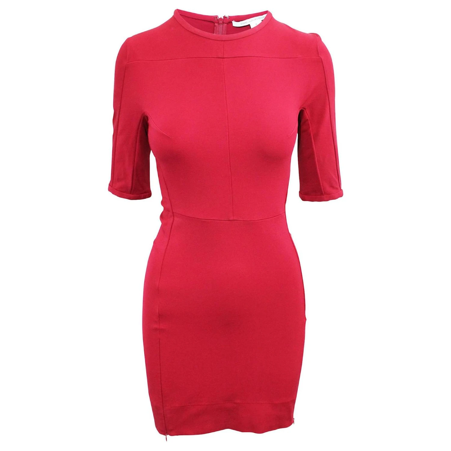 Diane Von Furstenberg Schmal Geschnittenes Rotes Kleid Mit Reißverschlüssen Unten 1 Diane Von Furstenberg Schmal Geschnittenes Rotes Kleid Mit Reißverschlüssen Unten