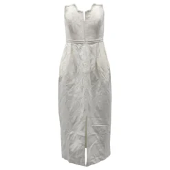 Autre Marque Mara Hoffman Aurelia Kleid Aus Elfenbeinfarbener Baumwolle Weiß Roh