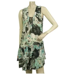 Zadig & Voltaire Kleid Rory Mit Asymmetrischer Länge Und Mehrfarbiger Viskose Mit Rüschen Größe S Mehrfarben