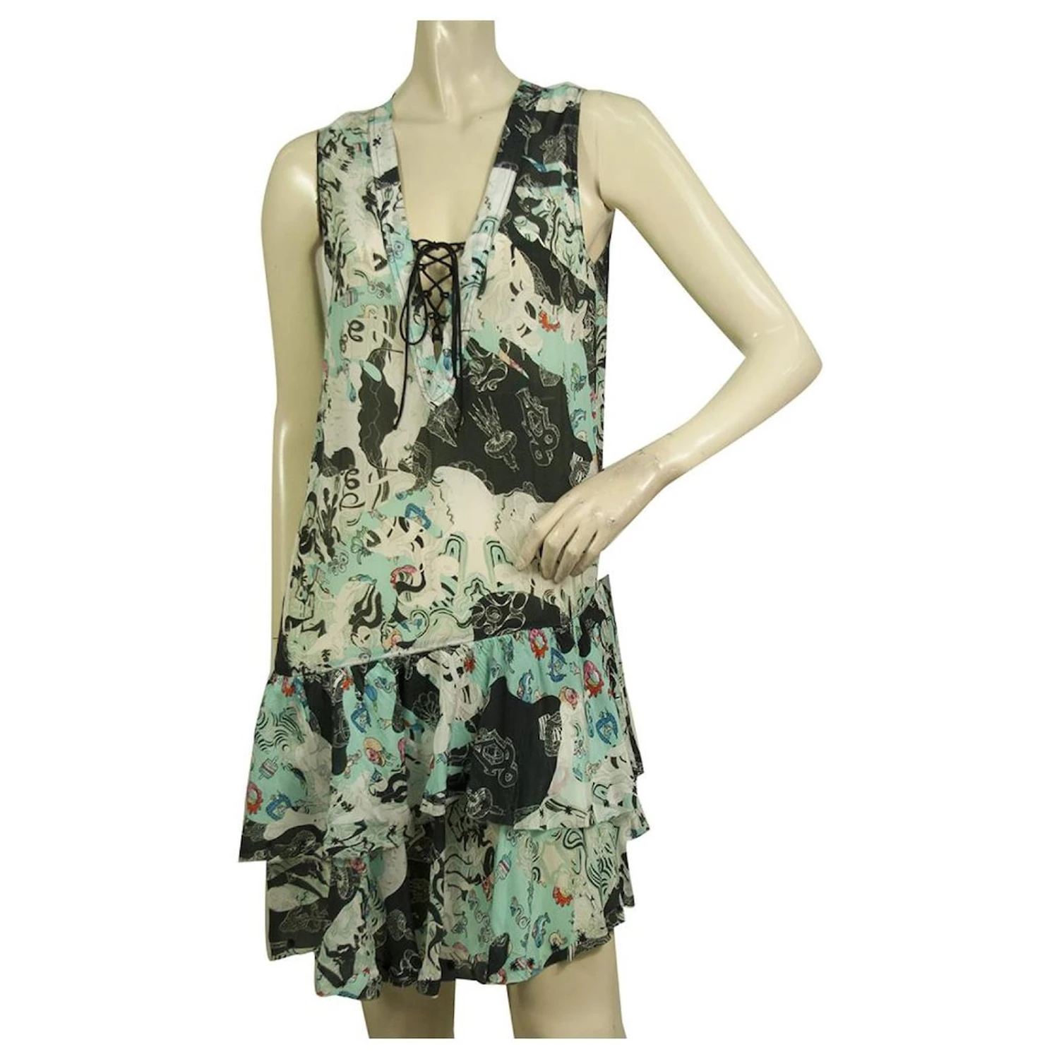 Zadig & Voltaire Kleid Rory Mit Asymmetrischer Länge Und Mehrfarbiger Viskose Mit Rüschen Größe S Mehrfarben 1 Zadig & Voltaire Kleid Rory Mit Asymmetrischer Länge Und Mehrfarbiger Viskose Mit Rüschen Größe S Mehrfarben